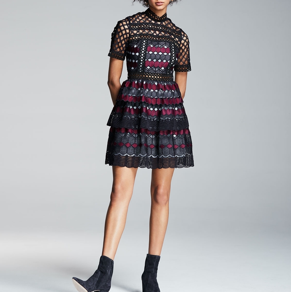 NWOT Self portrait xegagon dress